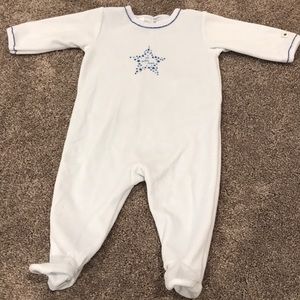 Petit Bateau velour footie pajamas